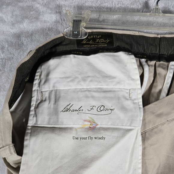 Orvis Signature Cargo Pants Mens 38 Unhemmed Hamilton Gentlemen Khaki NWT - Picture 5 of 10